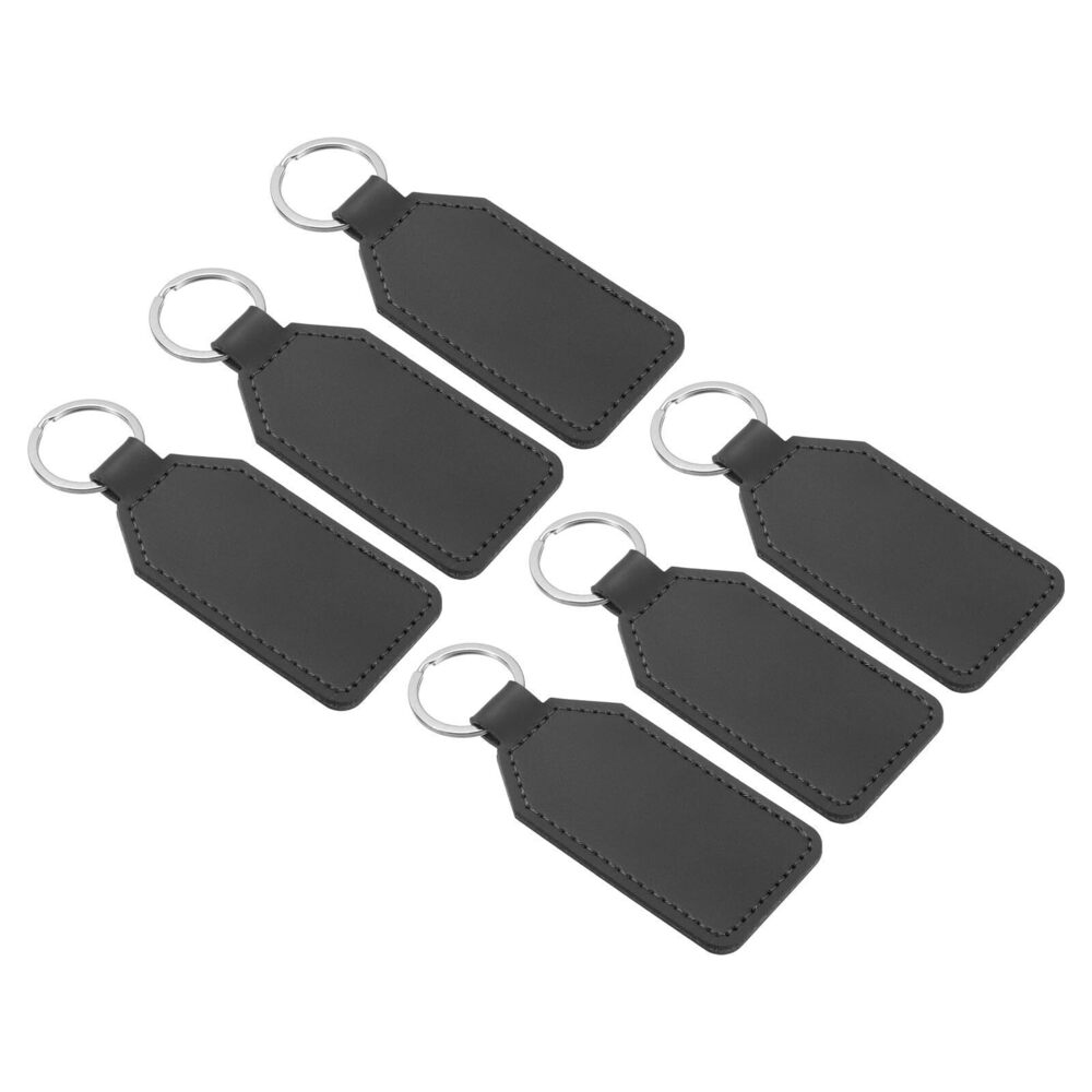 6315 Sublimation Keychain Blanks, 6 Pack PU Leather Keychain Blanks Key Fob